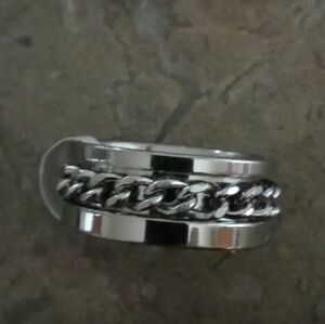 New 8mm Stainless steel rotating fidget spinner ring size 7 to 12 other colo…